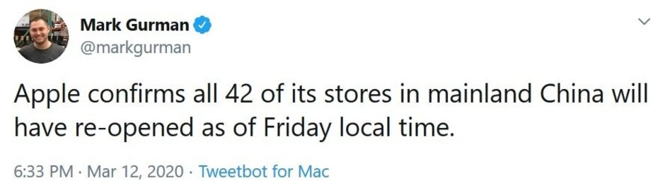 Yeniden Açıldı - Çin'deki 42 Apple Store