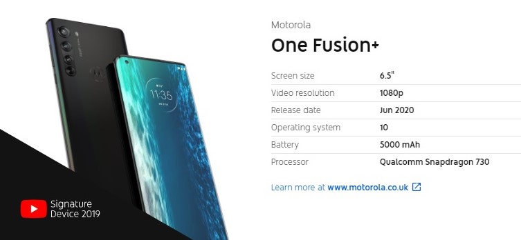 Motorola One Fusion Plus Modelinin Özellikleri Sızdırıldı!