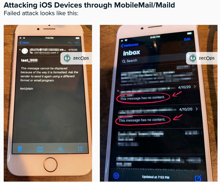 Apple Cihazlarına Sadece E-Posta Göndererek Hacklemek Mümkün!