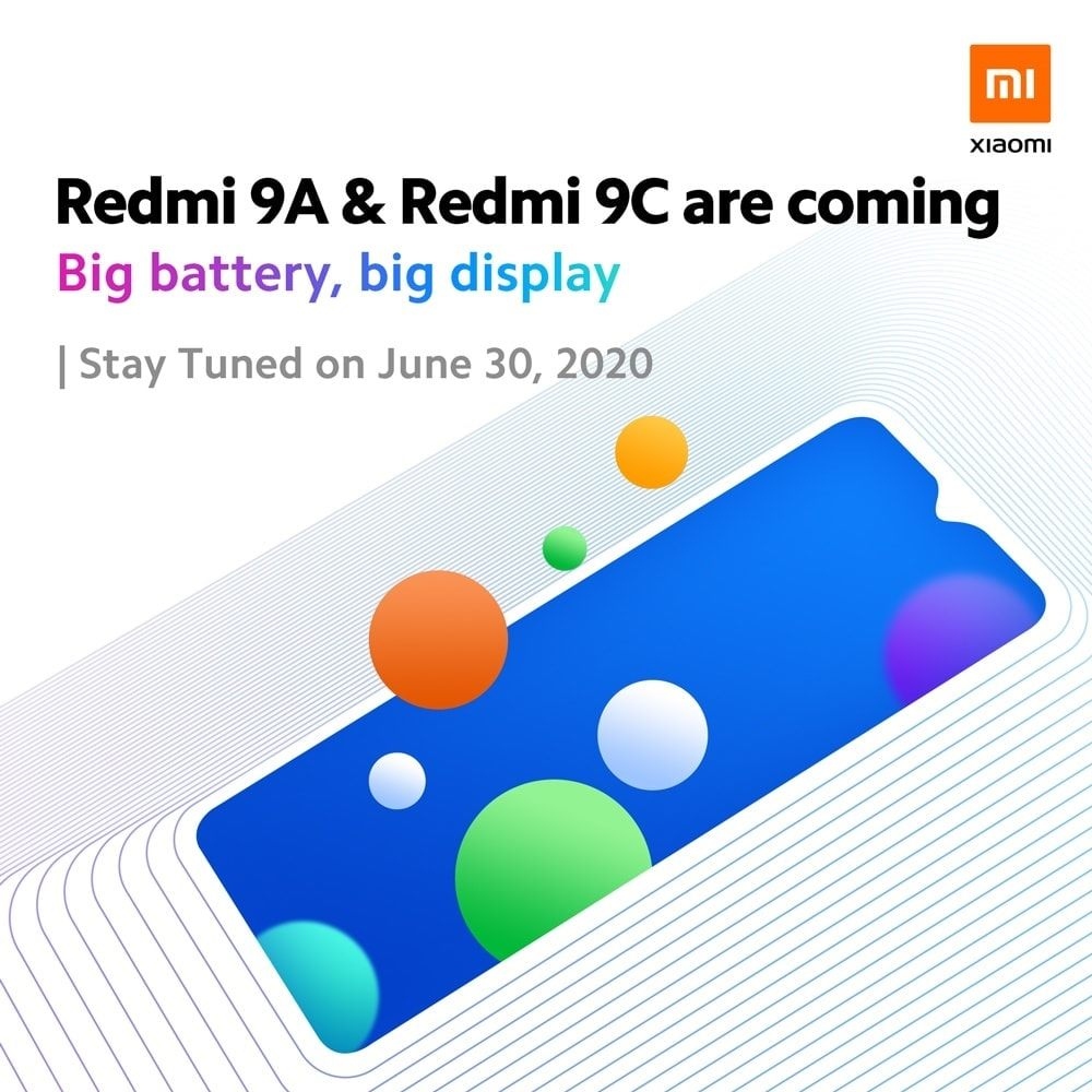 Redmi 9A ve Redmi 9C Modelleri, 30 Haziran'da Resmen Tanıtılacak